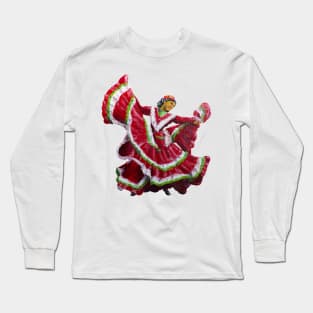 Red Ballet Folklórico Dancer (Baile Folklórico) Long Sleeve T-Shirt